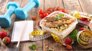 healthy foods, weights, lifestyle choices to improve your health