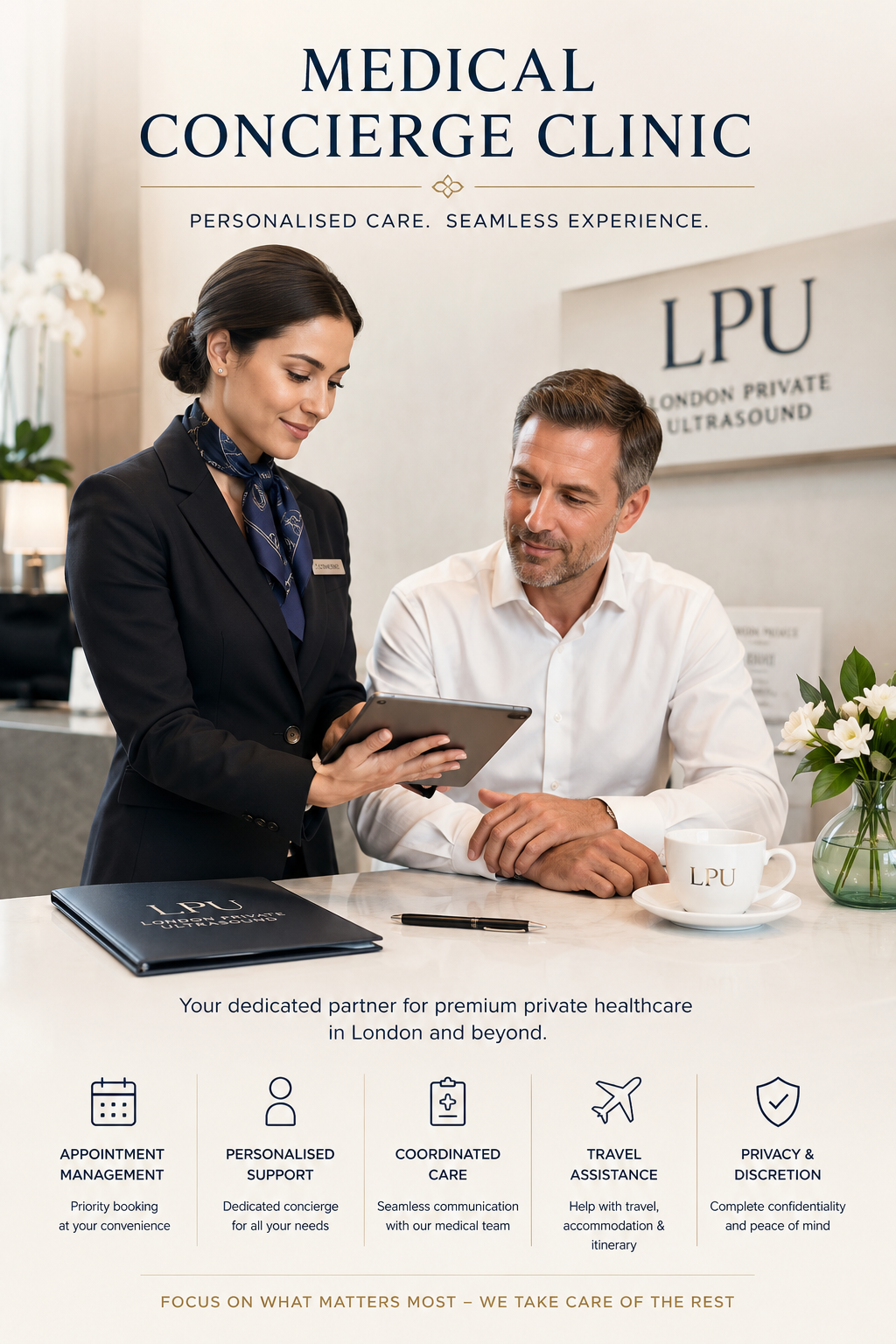 Medical Concierge Clinic services and private diagnostic pathway at London Private Ultrasound