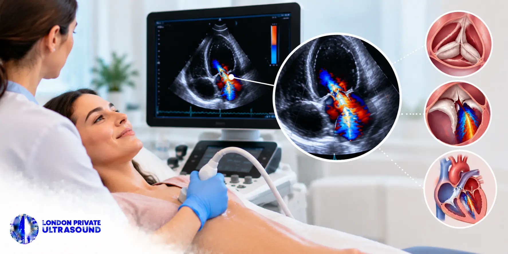 Heart murmur findings demonstrated with colour Doppler echocardiography